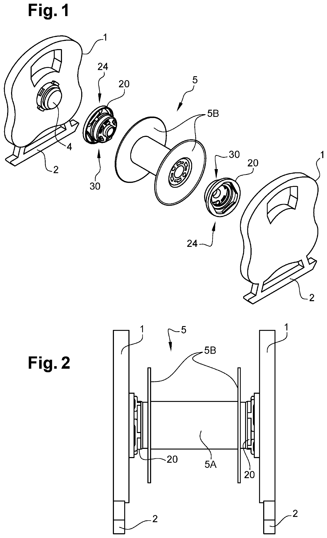 Arrangement for unwinding cable wound onto a spool