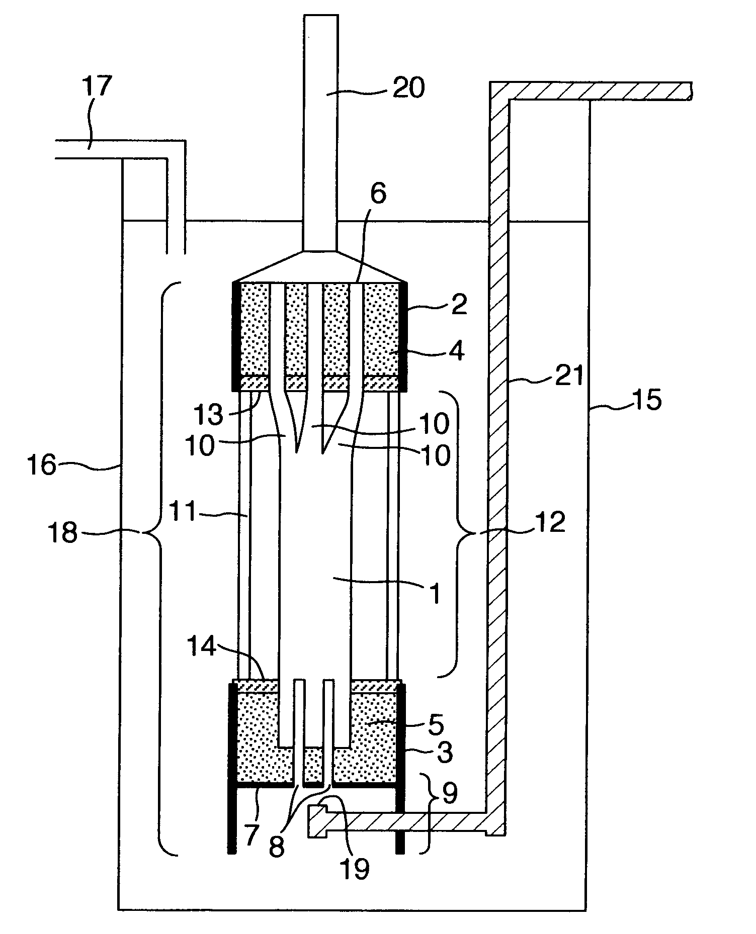 Membrane cartridge, membrane separating device, and membrane separating method