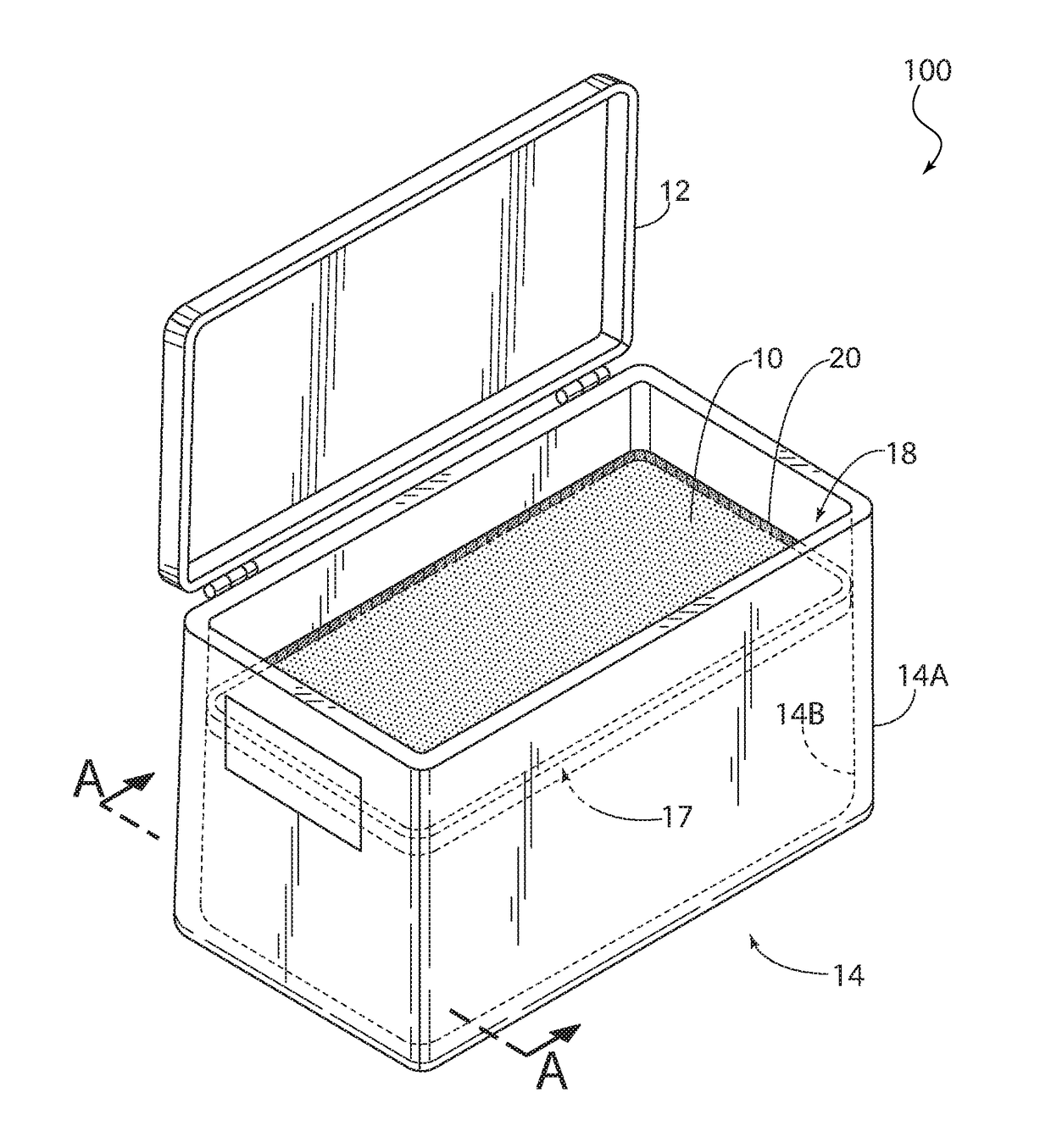 Cooler chest interior insulation device and method