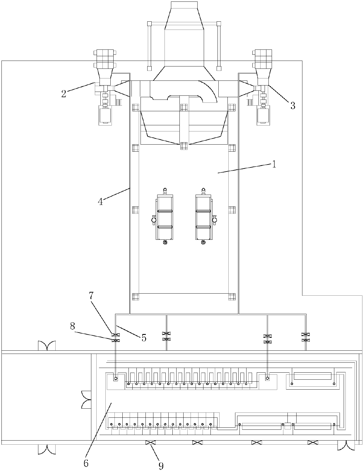 A thermal power plant power distribution room hot gas recovery device and its recovery process