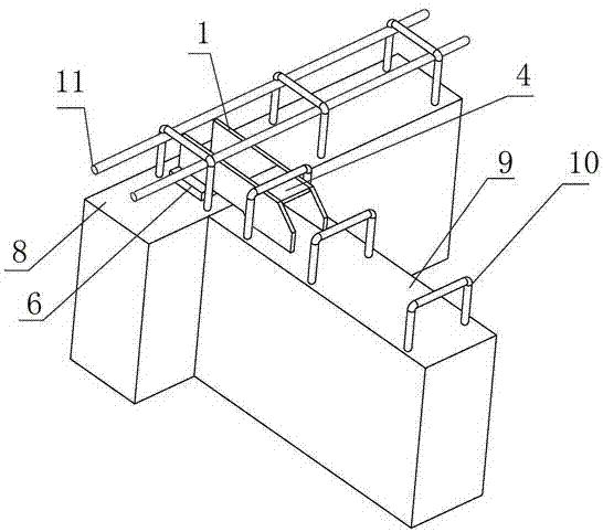 Prefabricated superposed primary and secondary beam connecting piece and prefabricated composite primary and secondary beam connecting structure