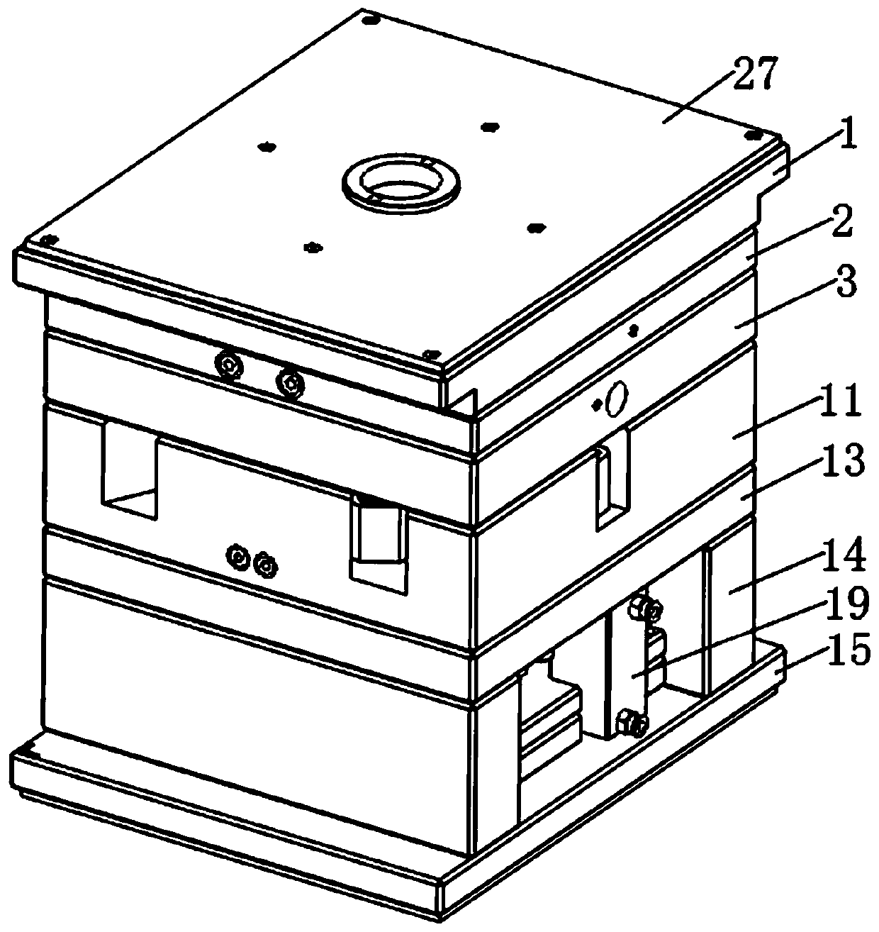 Three-plate mold