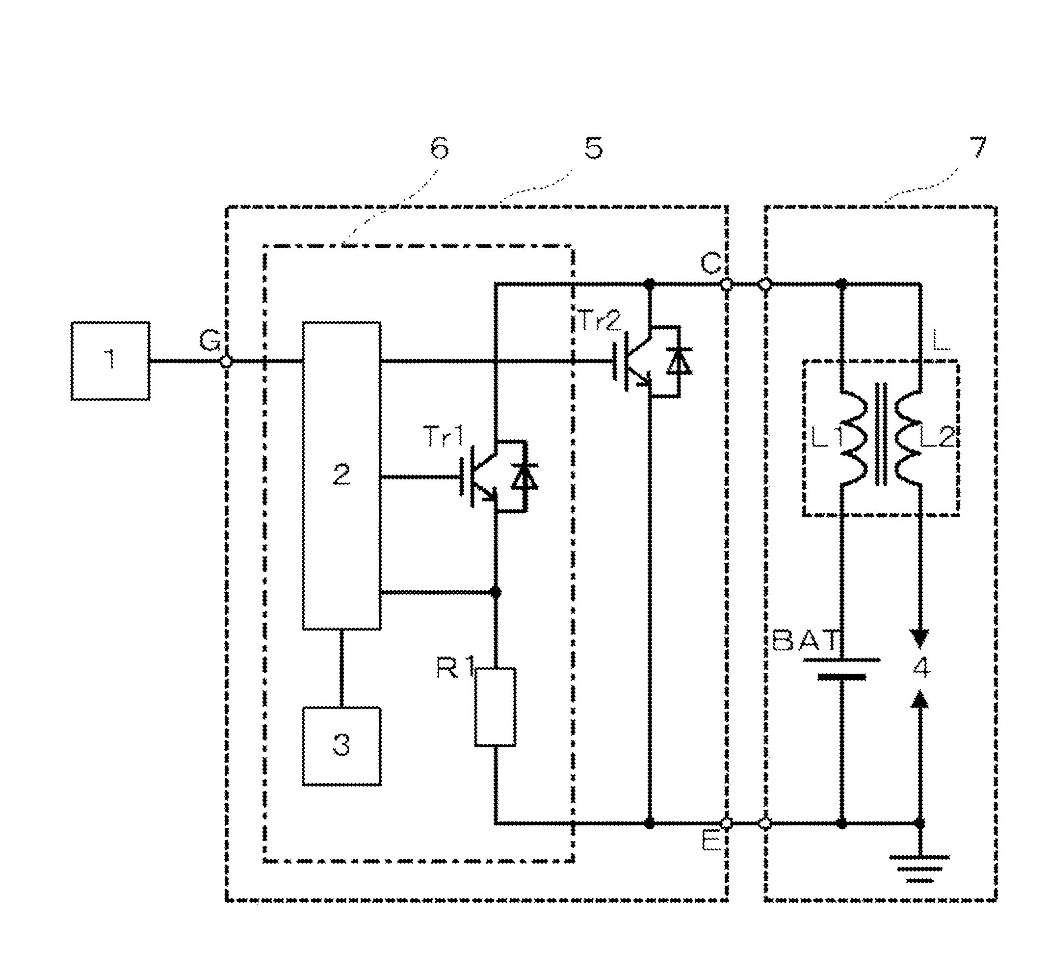 Semiconductor device including current control function and self-interrupt function