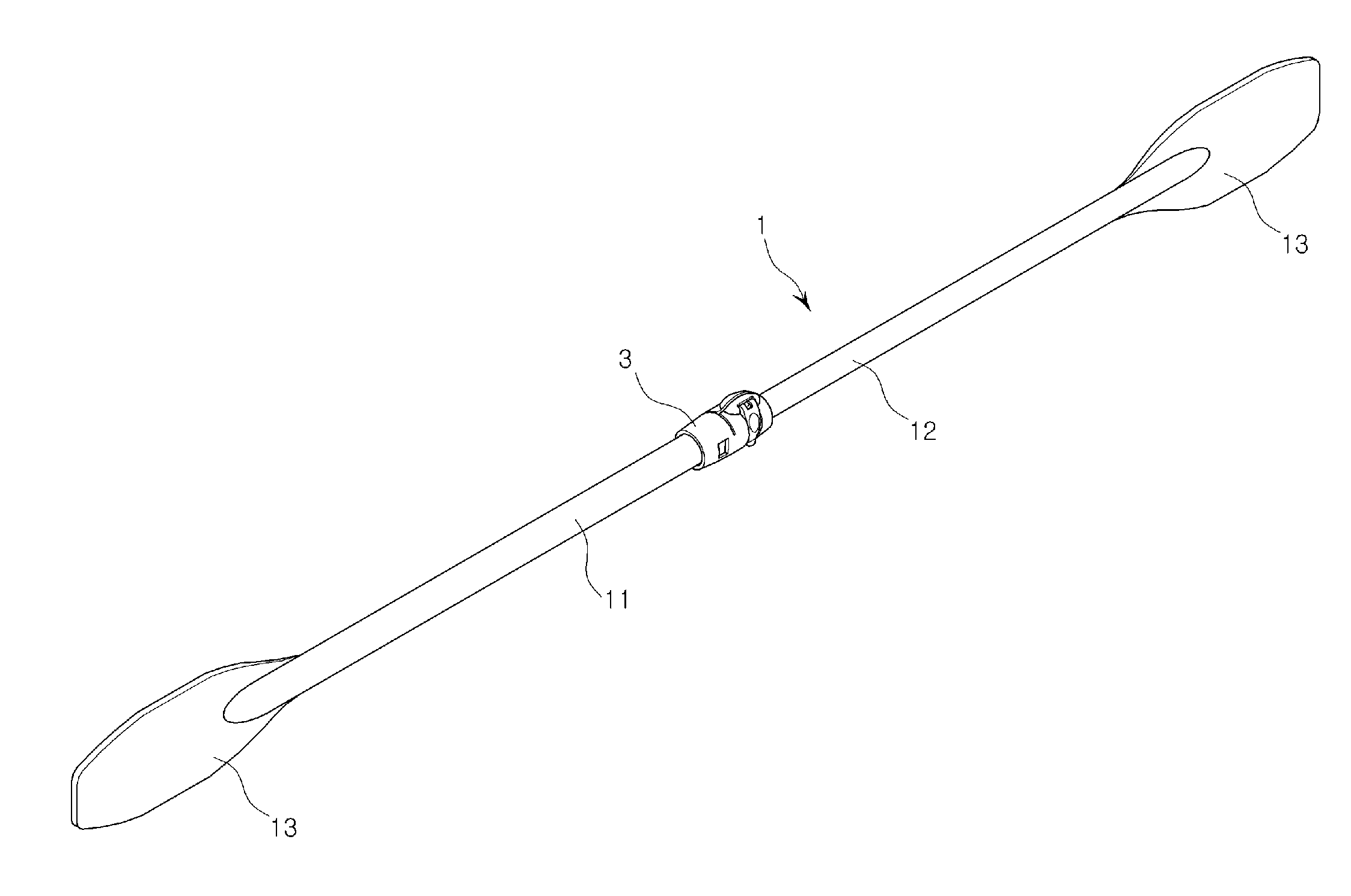 Paddle shaft length adjustment device