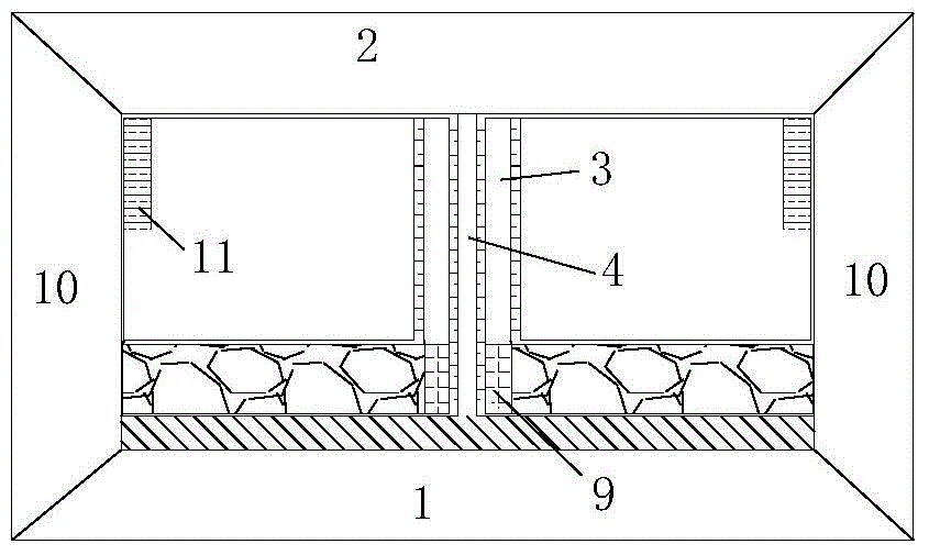 Transport method of building longitudinal composite bridge in middle of strip mine stope