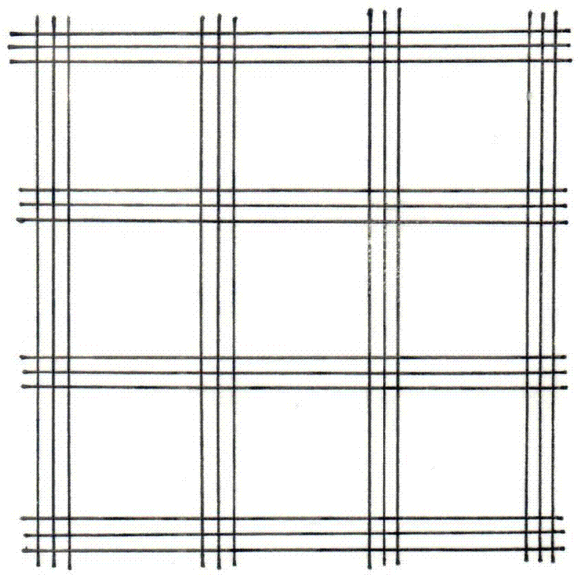 Real silk fabric with square meshes and production method thereof