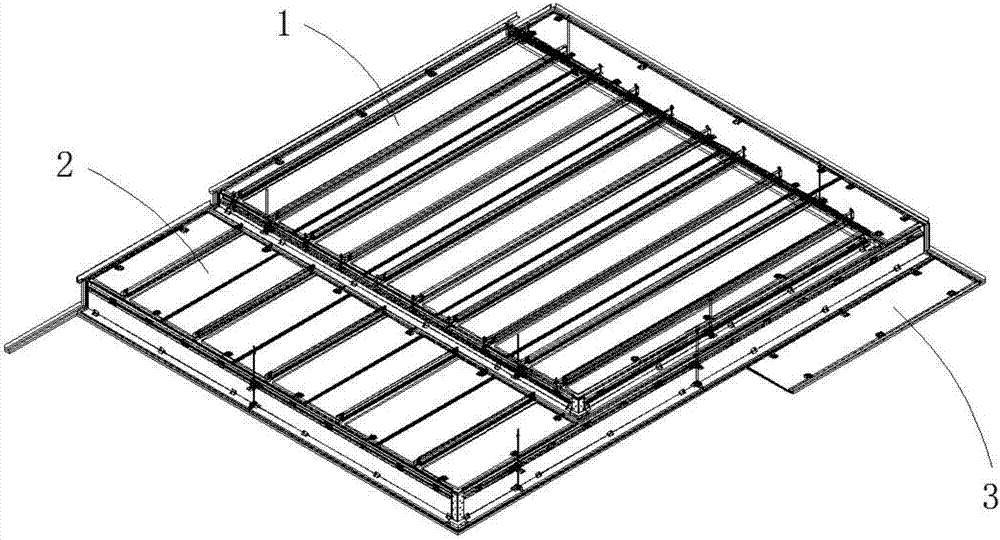 Combined type non-coplanar ceiling and mounting method