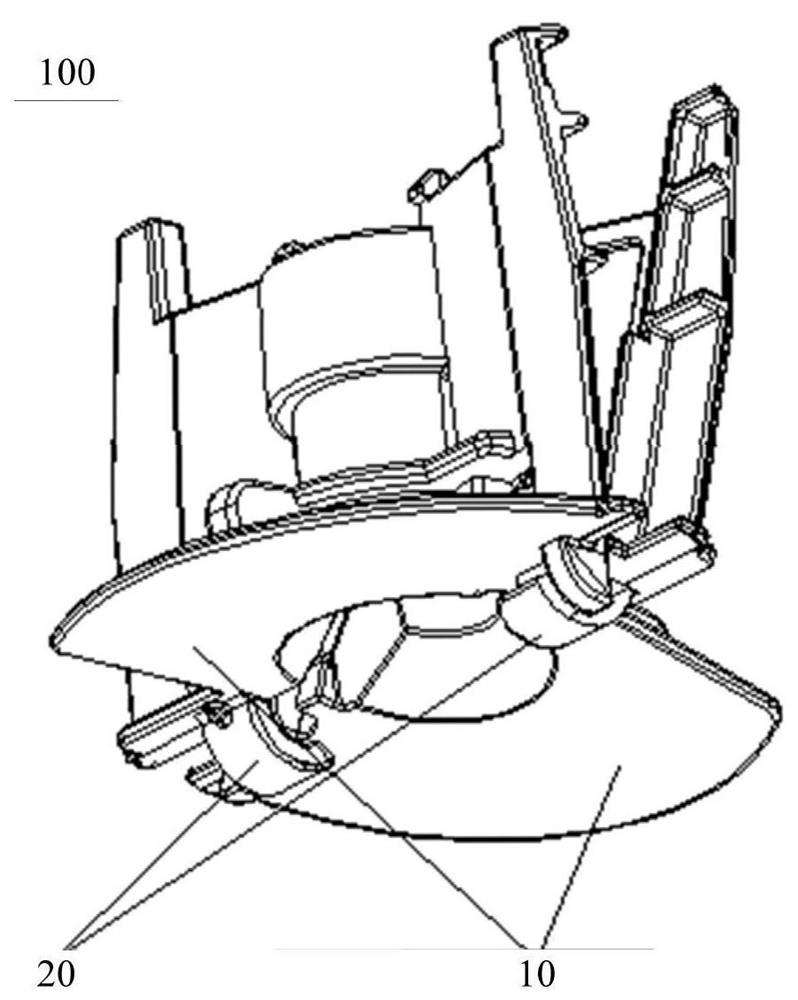 Bearing frame for mounting split type energy-gathering ring, energy-gathering ring assembly and humidifier