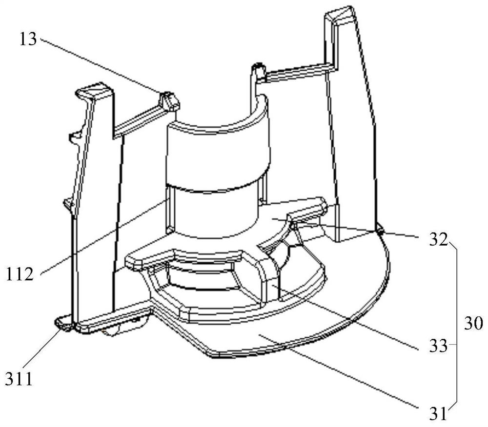 Bearing frame for mounting split type energy-gathering ring, energy-gathering ring assembly and humidifier