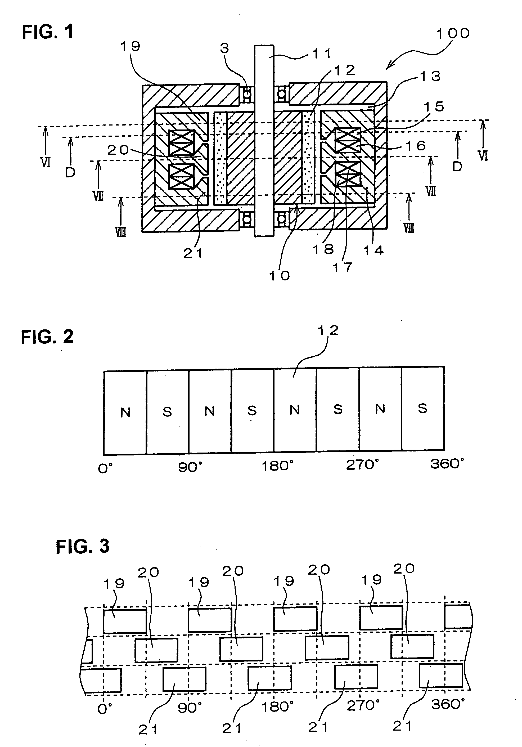 AC motor having stator windings formed as loop coils, and control apparatus for the motor