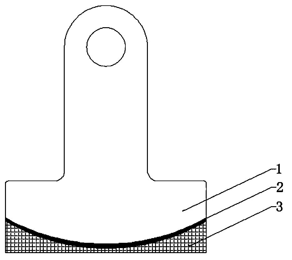 Wear resistant composite hammerhead and preparation method thereof