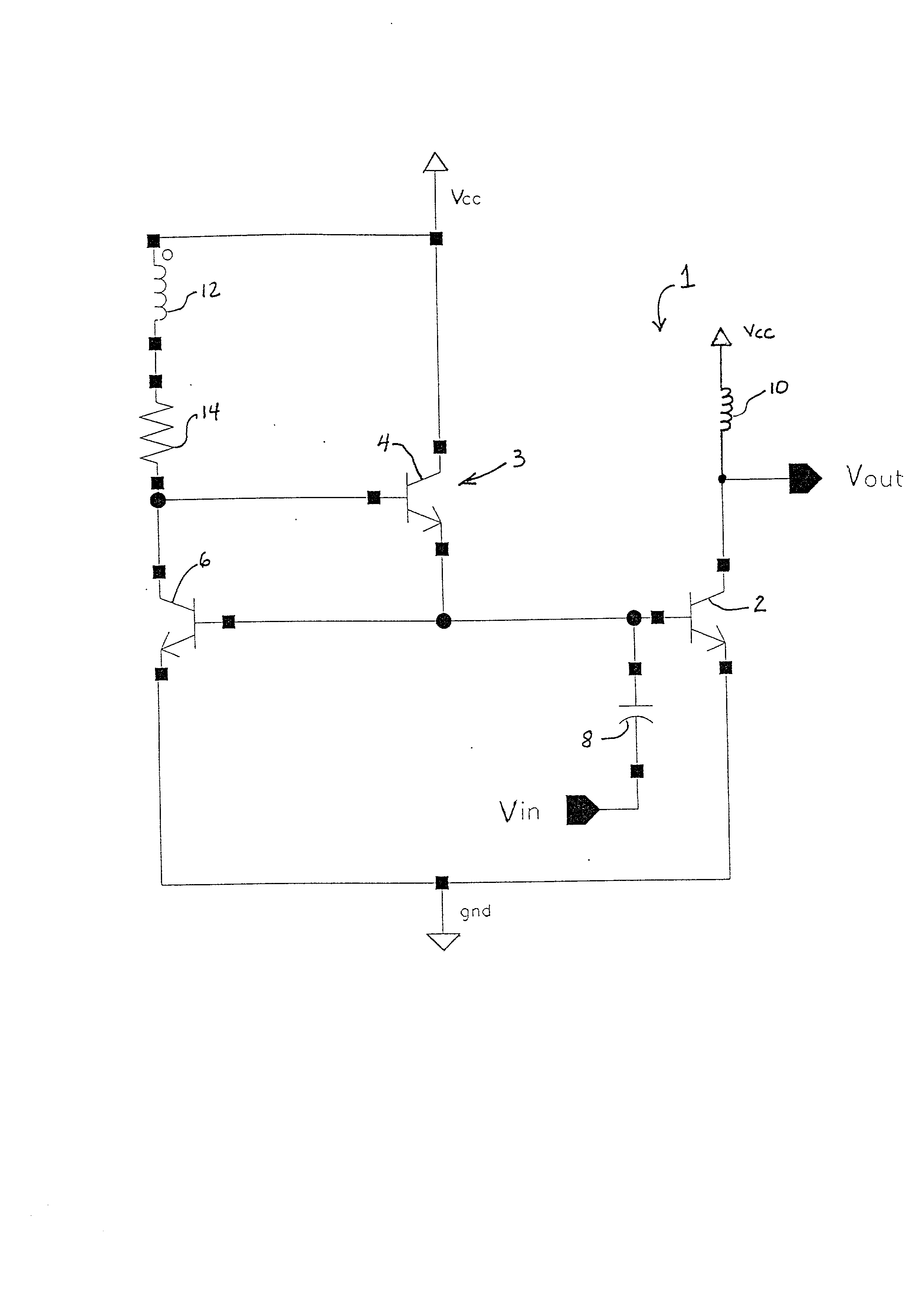 High-frequency amplifier circuit having a directly-connected bias circuit