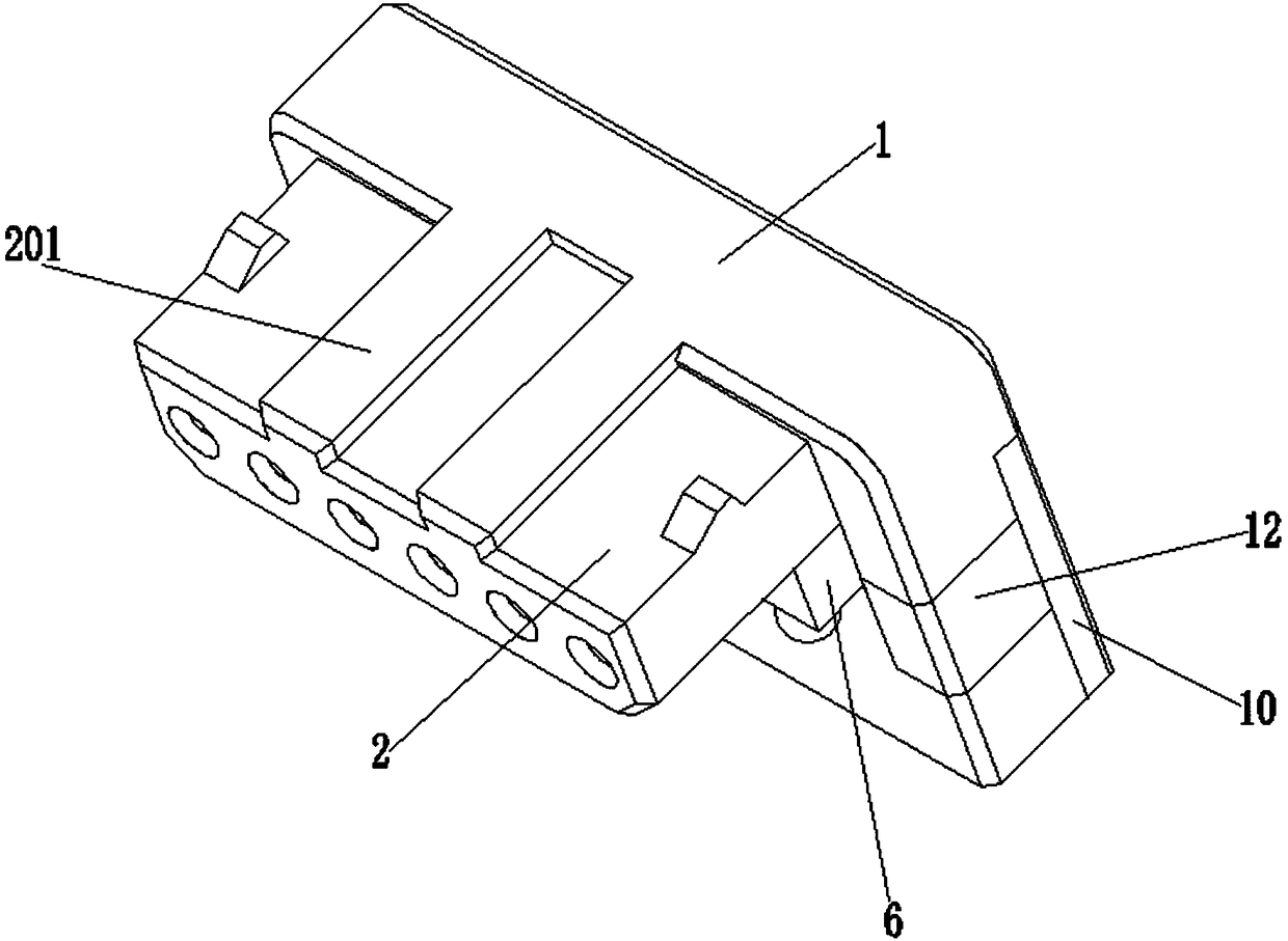 Trailer encapsulation structure of bent type rectangular plug