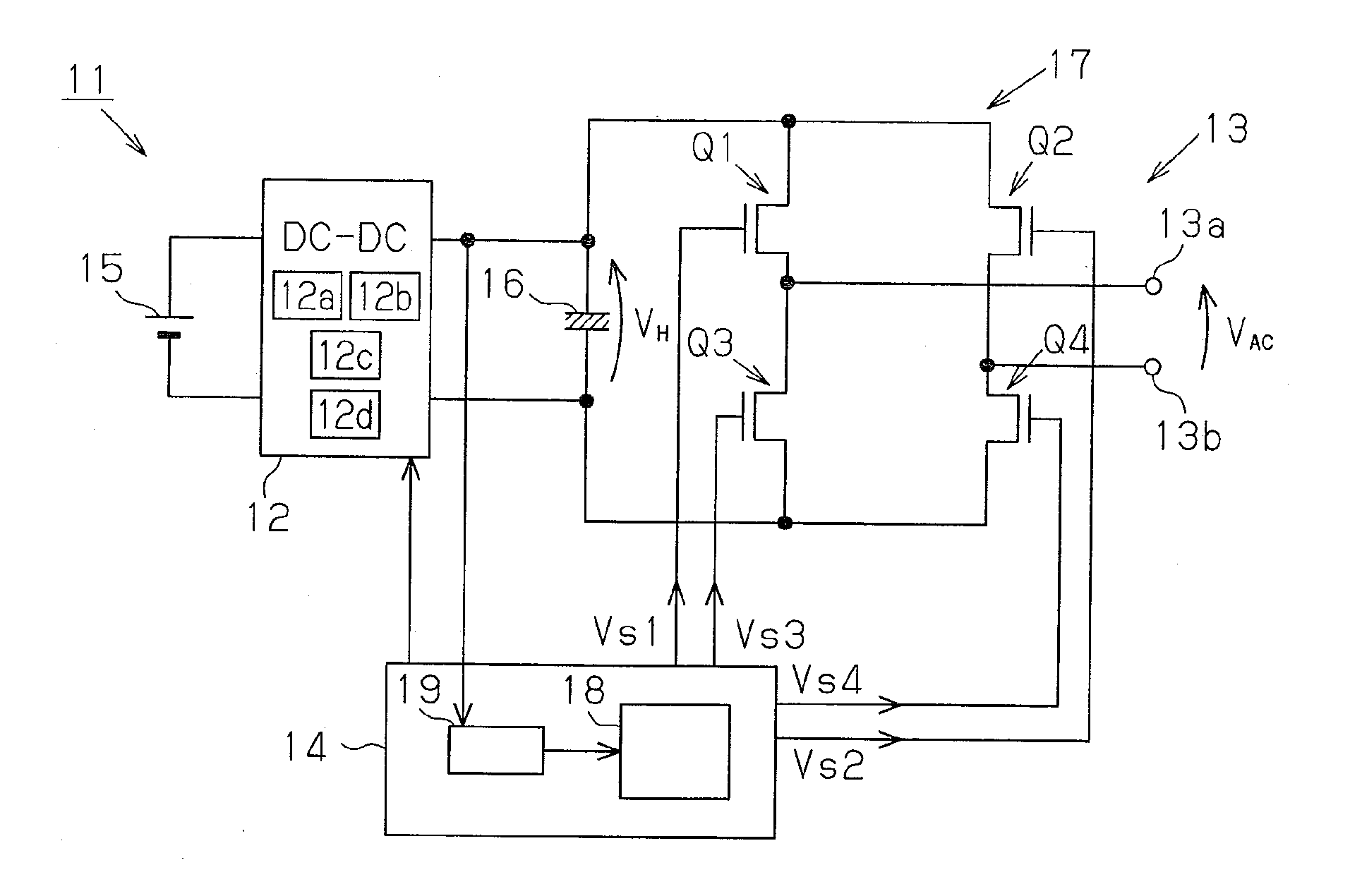 Inverter device and method for designing duty cycle setting section of inverter device