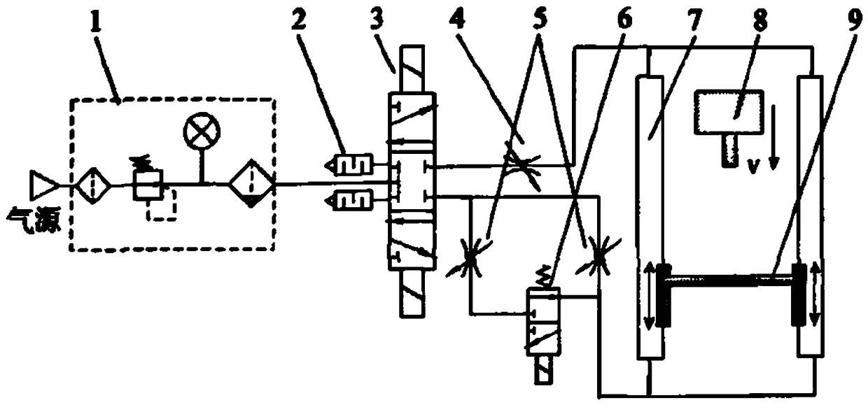 Drop hammer type pressure generator pneumatic control system