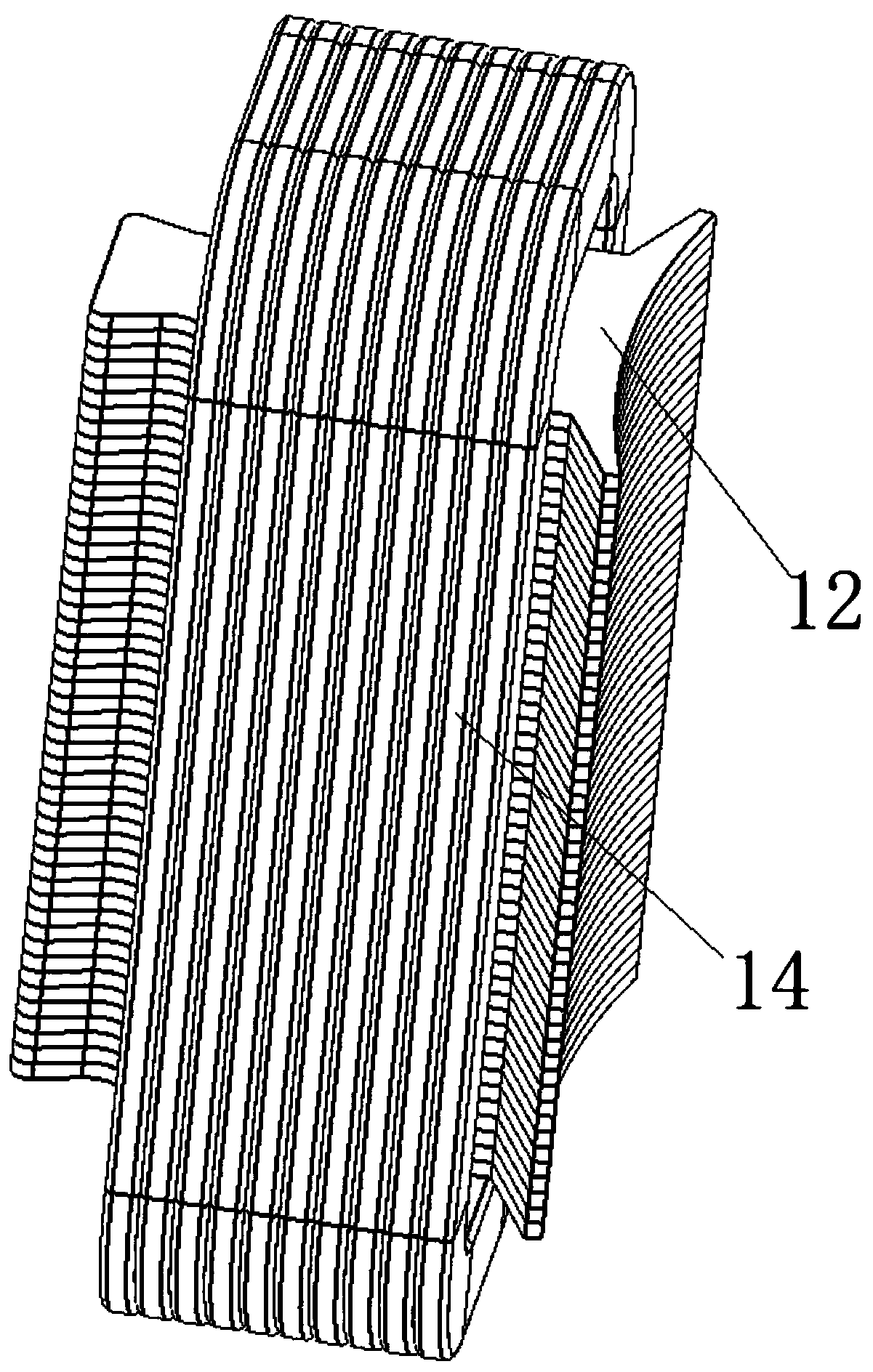 Magneto-thermal isolation type stator structure and motor