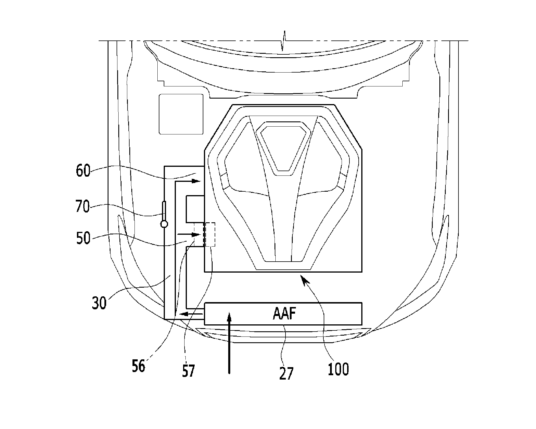 Cooling system for engine room