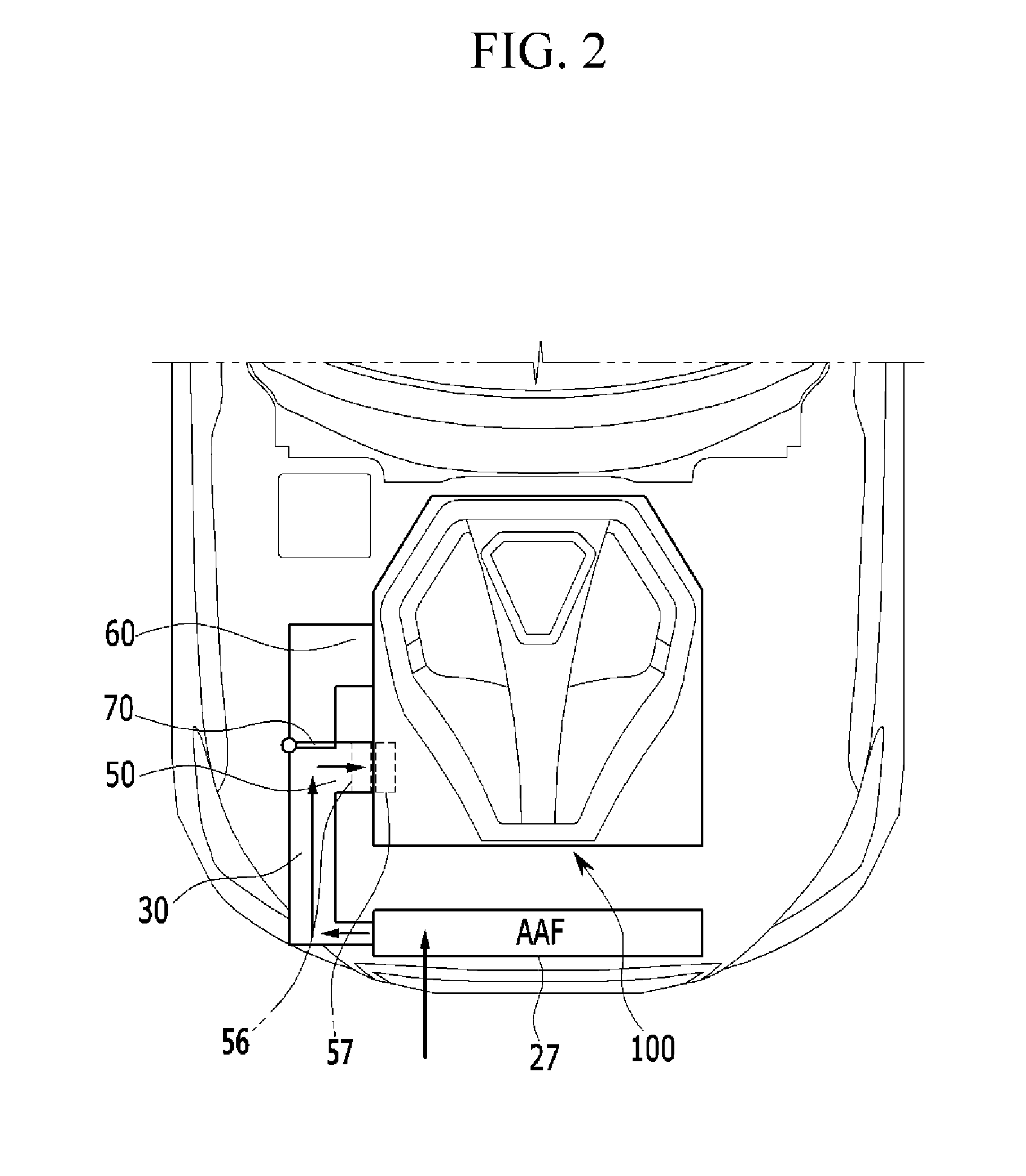 Cooling system for engine room