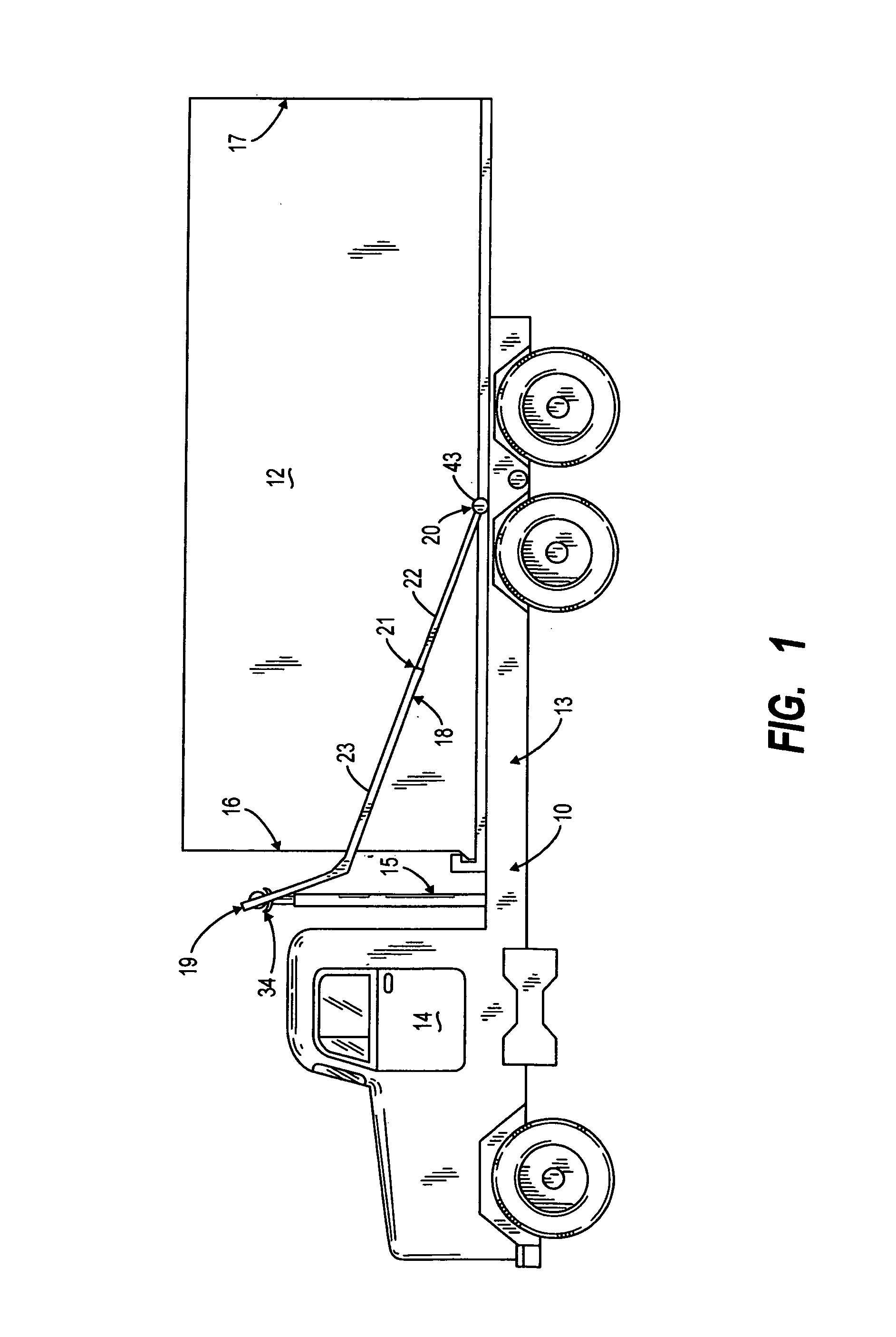 Covering device for a vehicle container