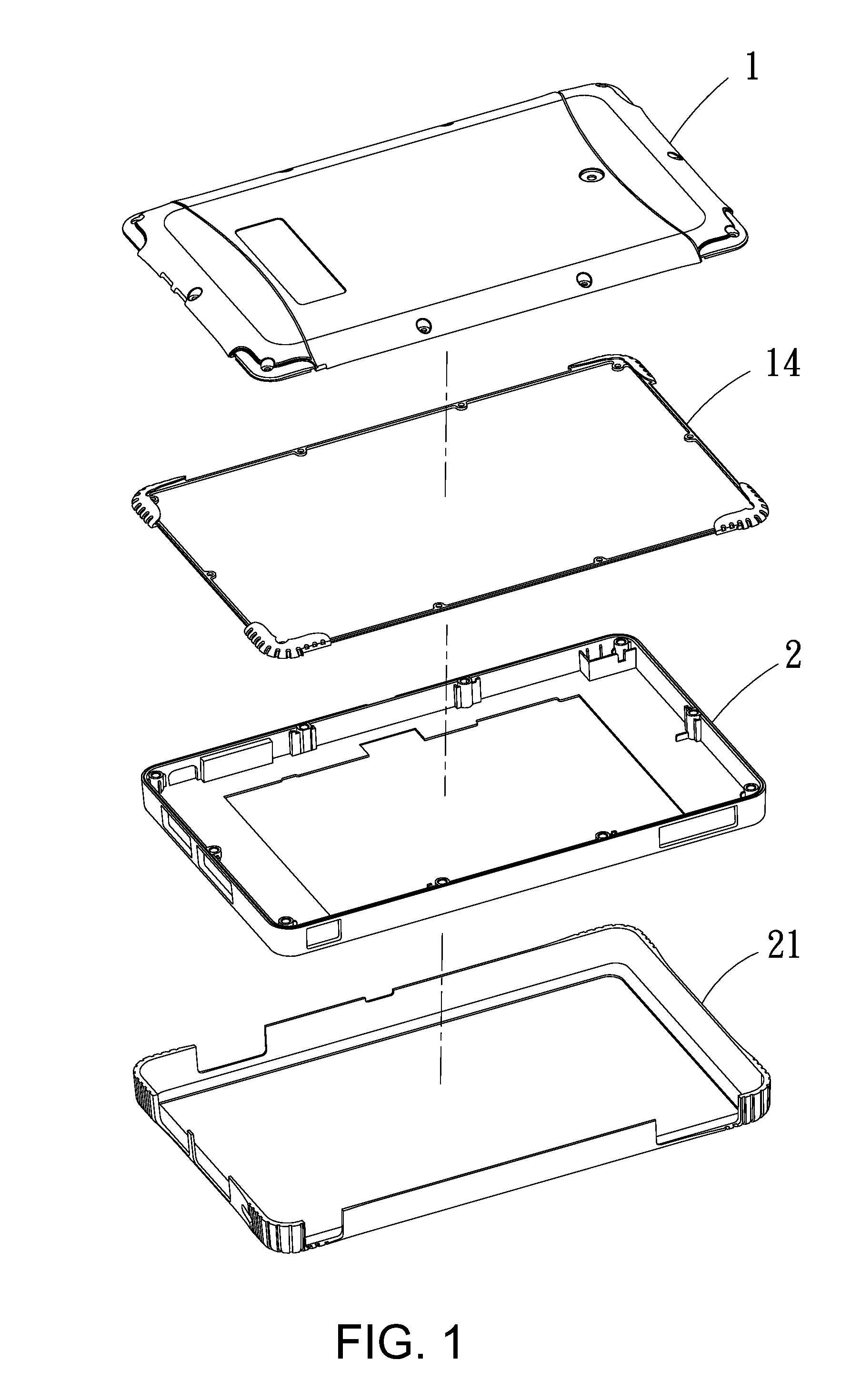 Waterproof, shockproof container for handheld electronic device