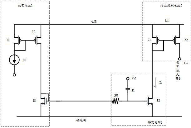 Power detection circuit and method of power amplifier