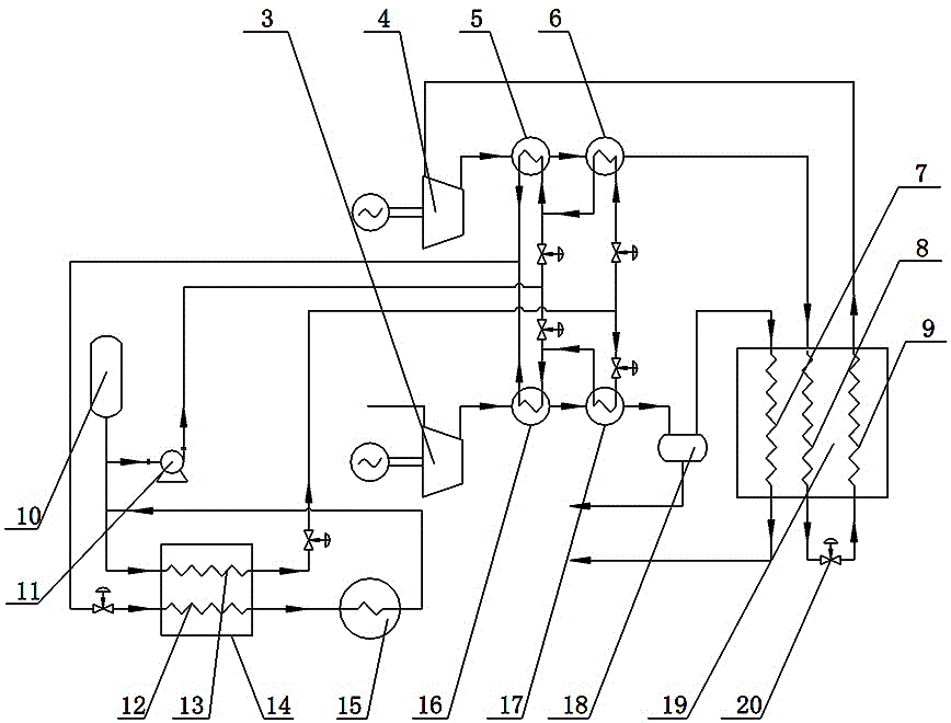 Gas liquefaction device with compression heat recovery function and liquefaction method thereof