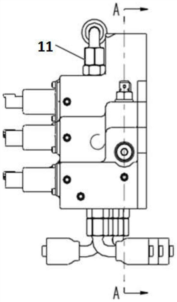 Integrated control valve block for power gear shifting gearbox