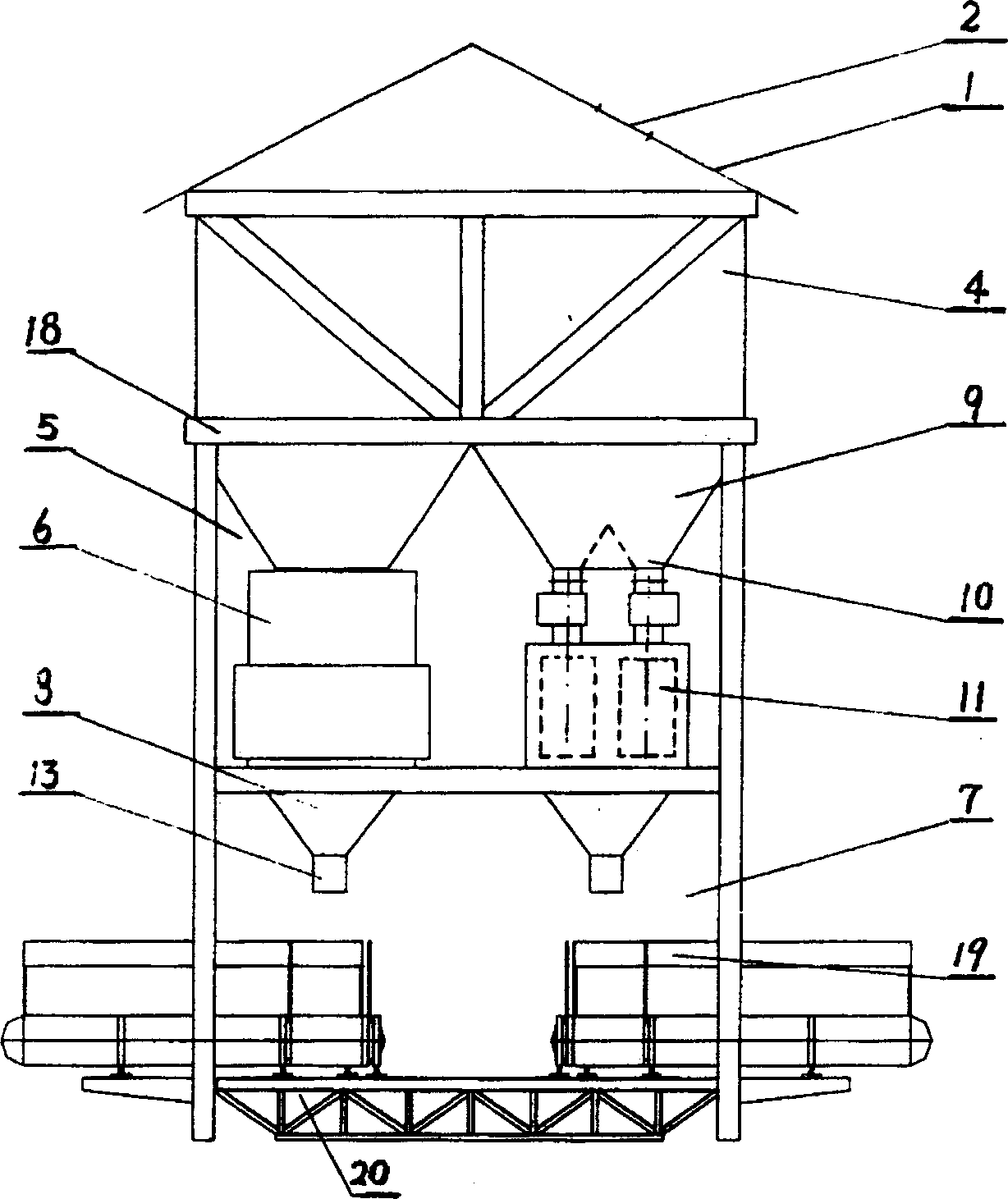 Method andapparatus for pouring bulk material in bags at port