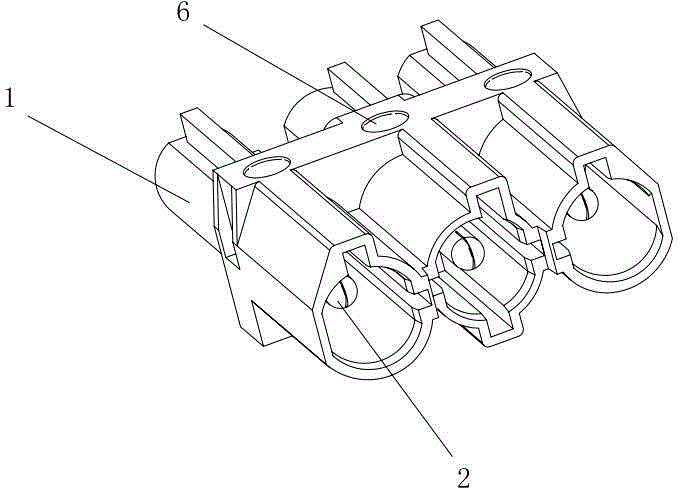 Latch type wiring terminal