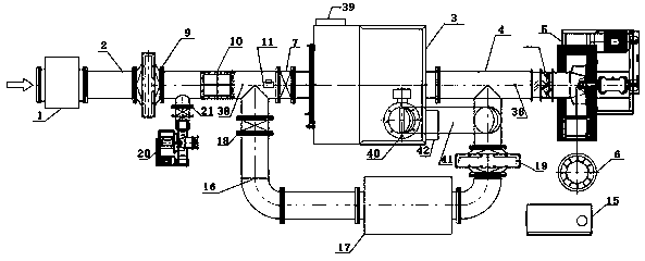 Catalytic combustion waste gas treatment system for medium and small air volumes