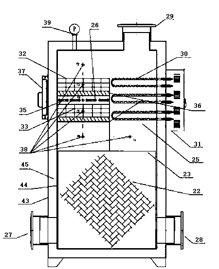 Catalytic combustion waste gas treatment system for medium and small air volumes