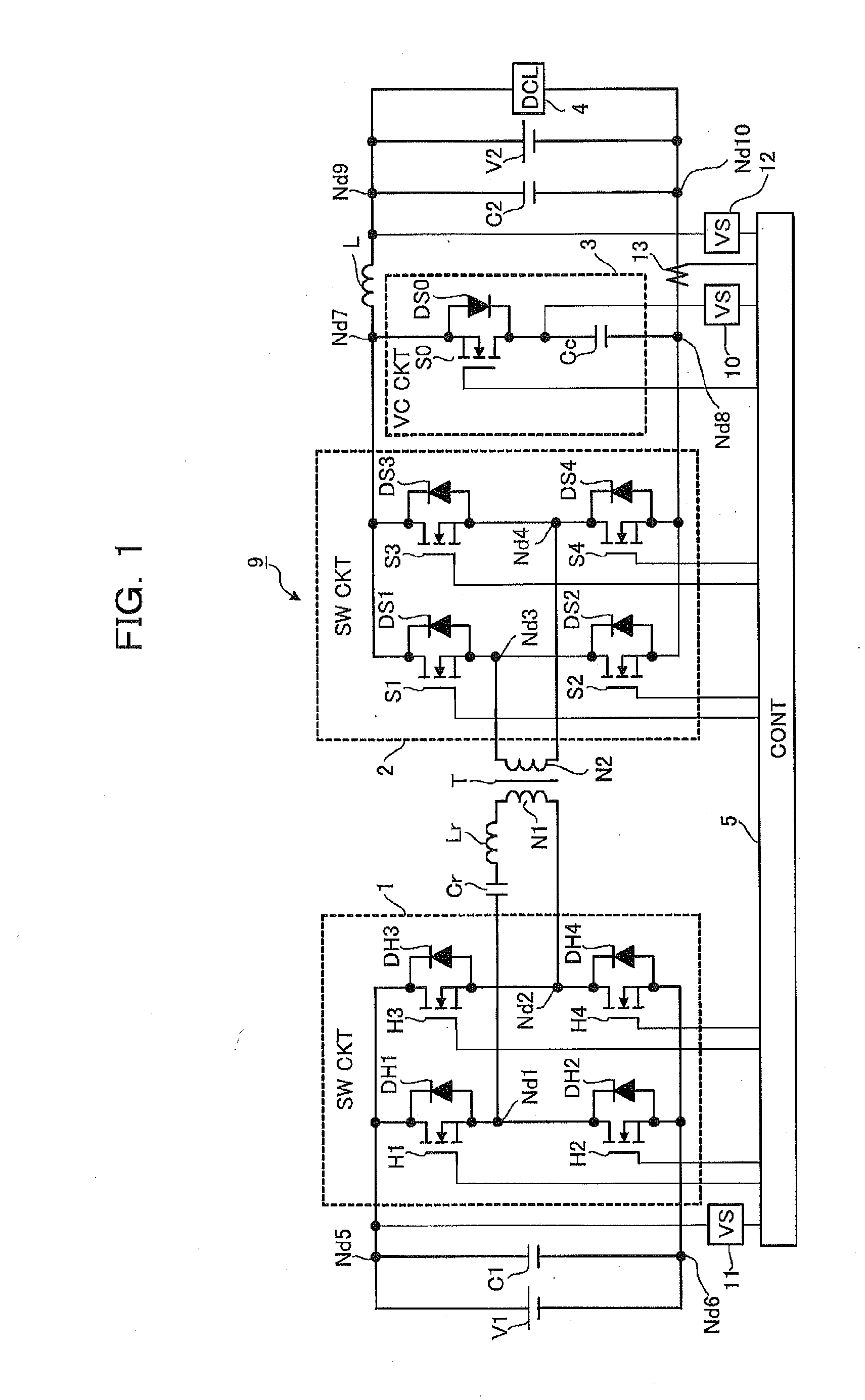 Dc-dc converter, secondary battery charge and discharge system, and method of controlling dc-dc converter