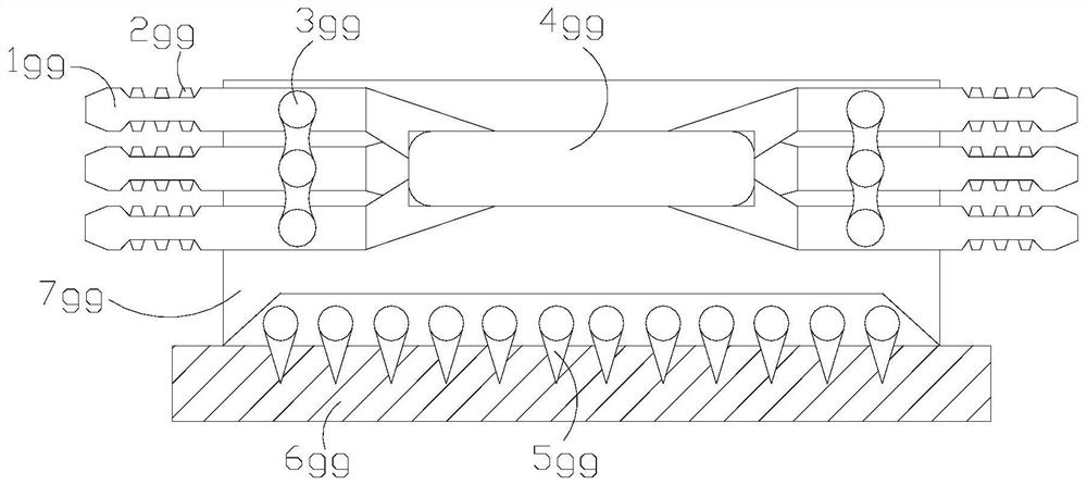 A kind of deflection correction and reinforcement anti-cracking structure of shallow foundation stair turntable building