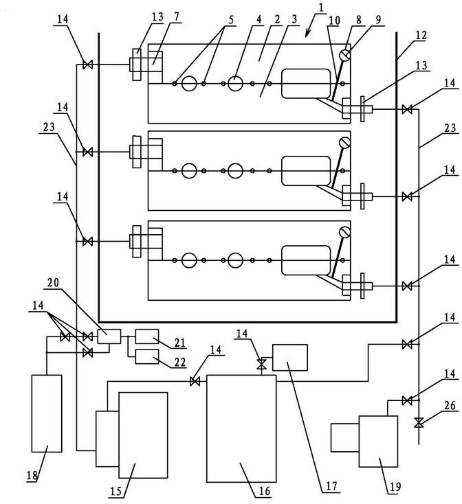 Medical endoscopic cleaning, drying and low-temperature sterilizing device and method