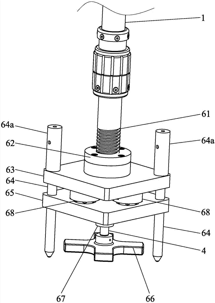 Measurement device for measuring plate spring compressive force of fuel assembly