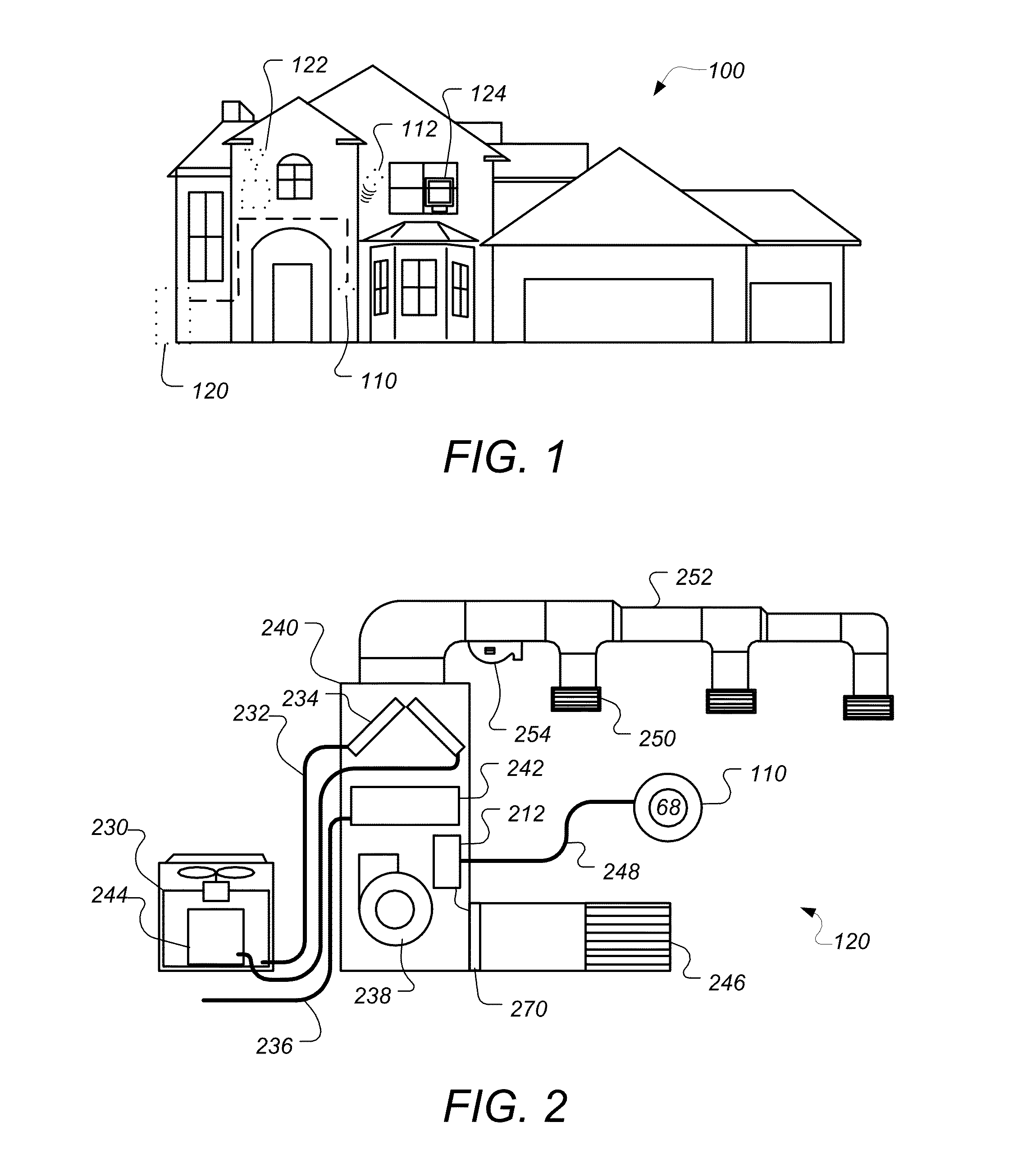Radiant heating controls and methods for an environmental control system