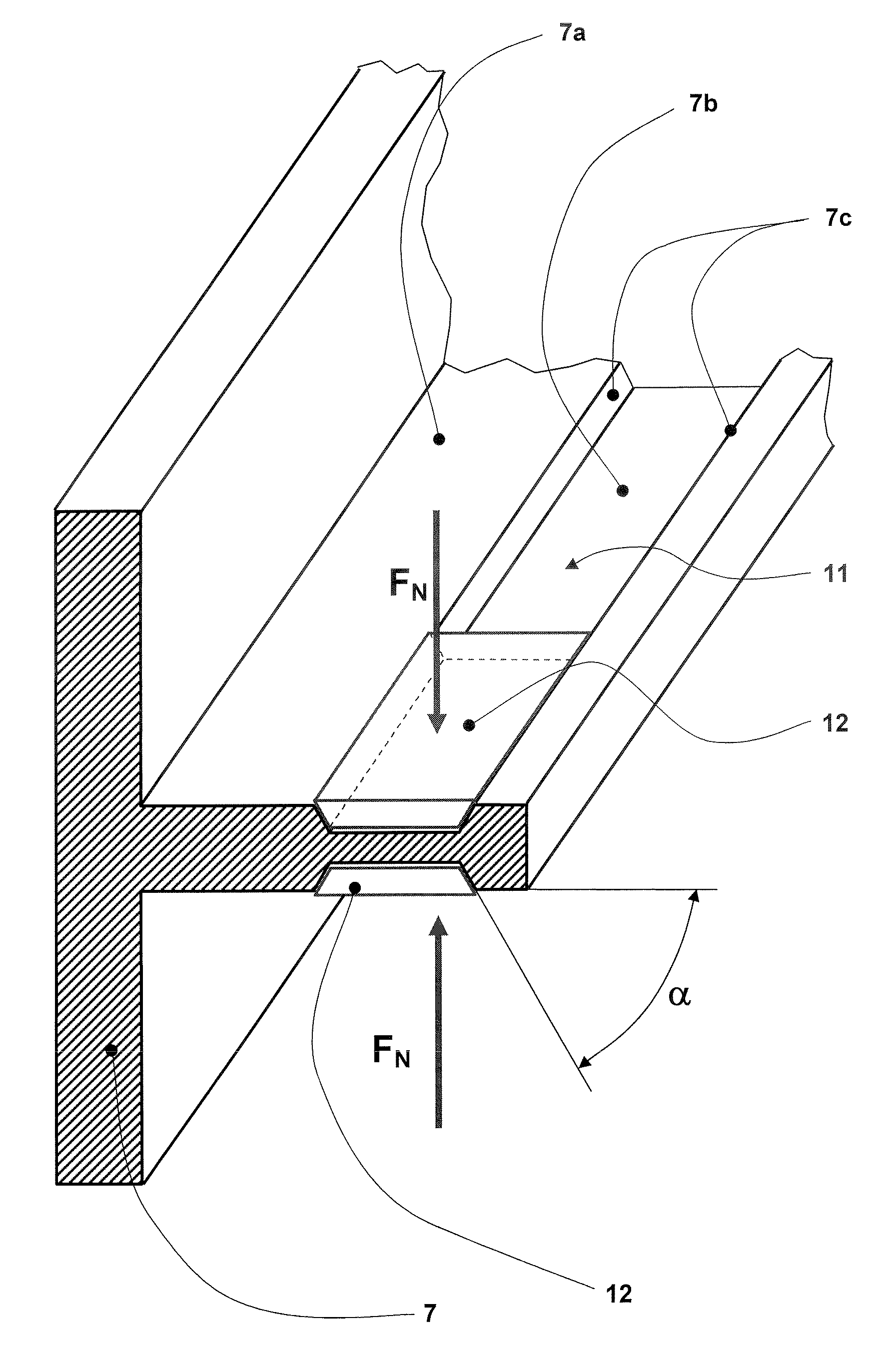 Elevator installation, a guide rail of an elevator installation, brake equipment of an elevator installation and a method for guiding, holding and braking an elevator installation