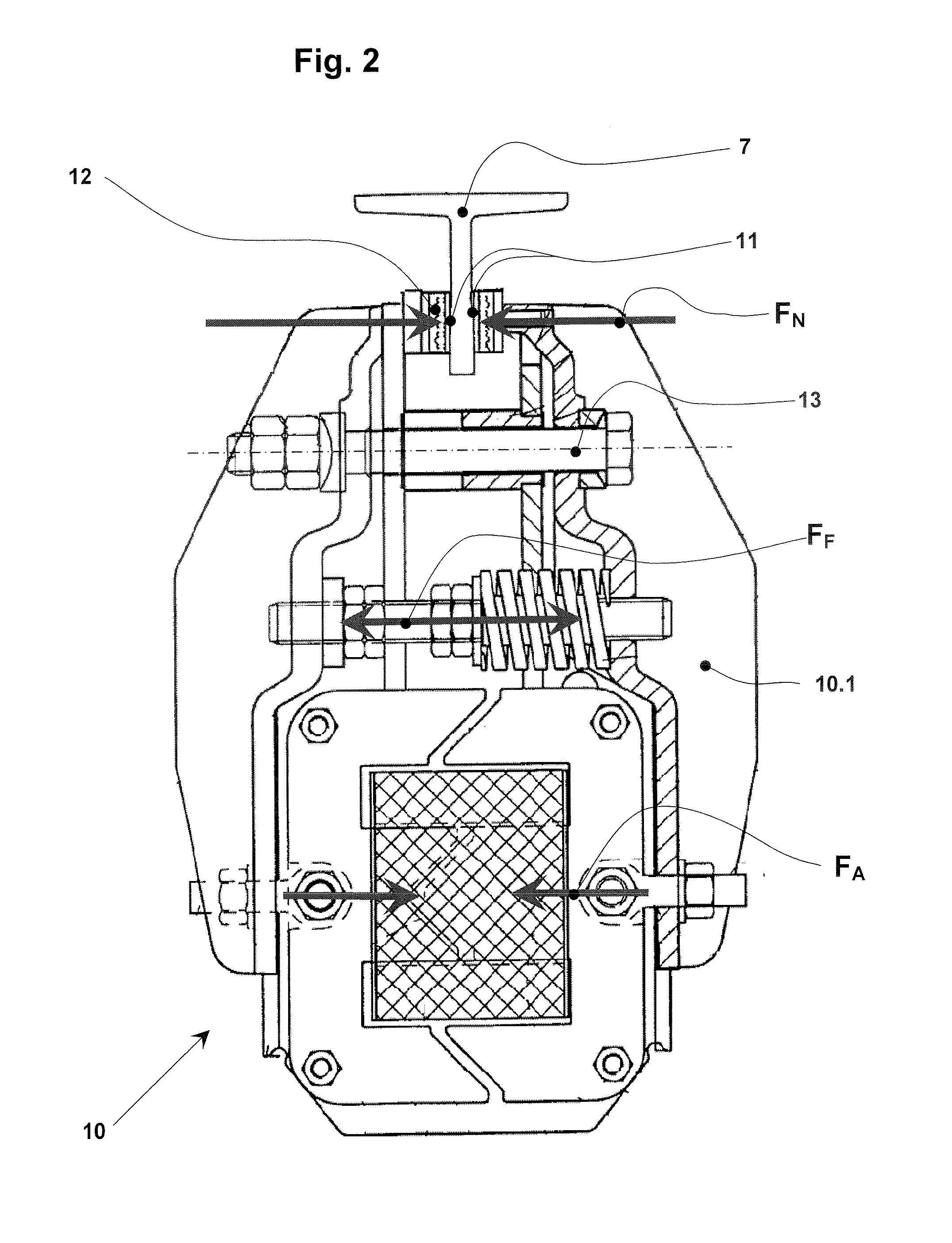 Elevator installation, a guide rail of an elevator installation, brake equipment of an elevator installation and a method for guiding, holding and braking an elevator installation