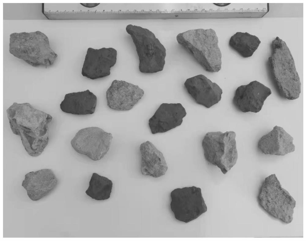 Method for identifying profile evolution characteristics of bricks in construction waste filler based on color sorting