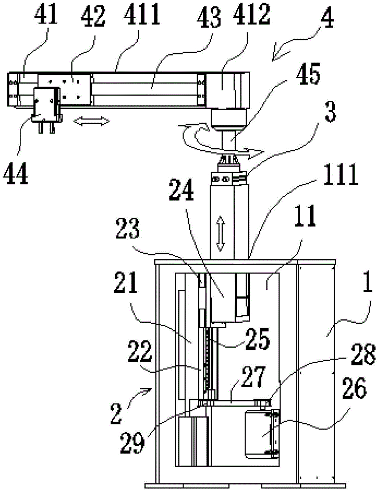 Automatic mechanical arm applied to material turnover