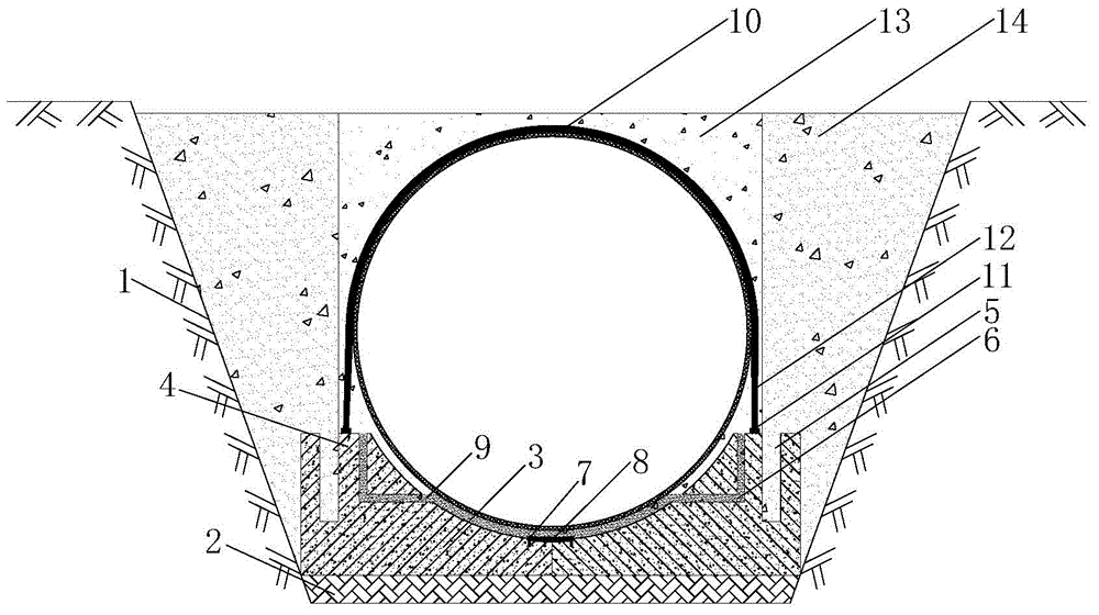 Construction method of large-diameter rain sewage pipeline assembling type component structure