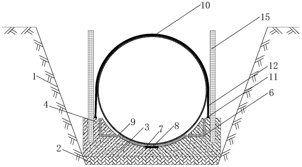 Construction method of large-diameter rain sewage pipeline assembling type component structure