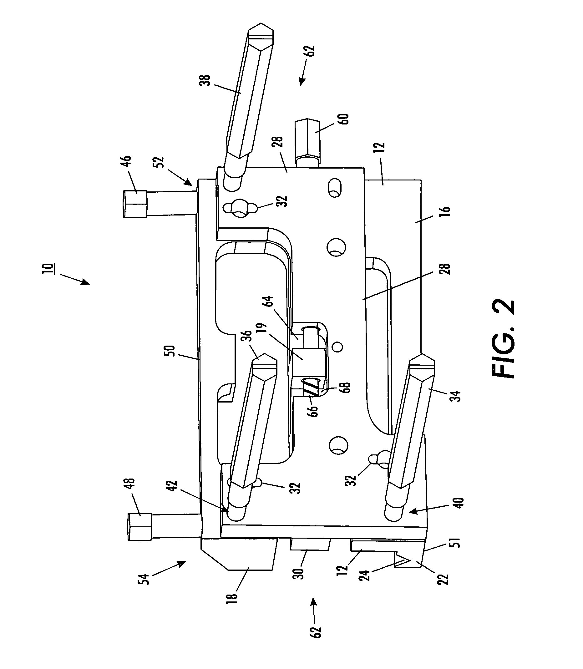 Alignment mechanism for direct marking printheads and a method for aligning printheads in a printer