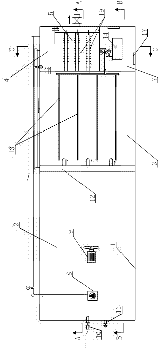 Highly integrated sewage treatment device