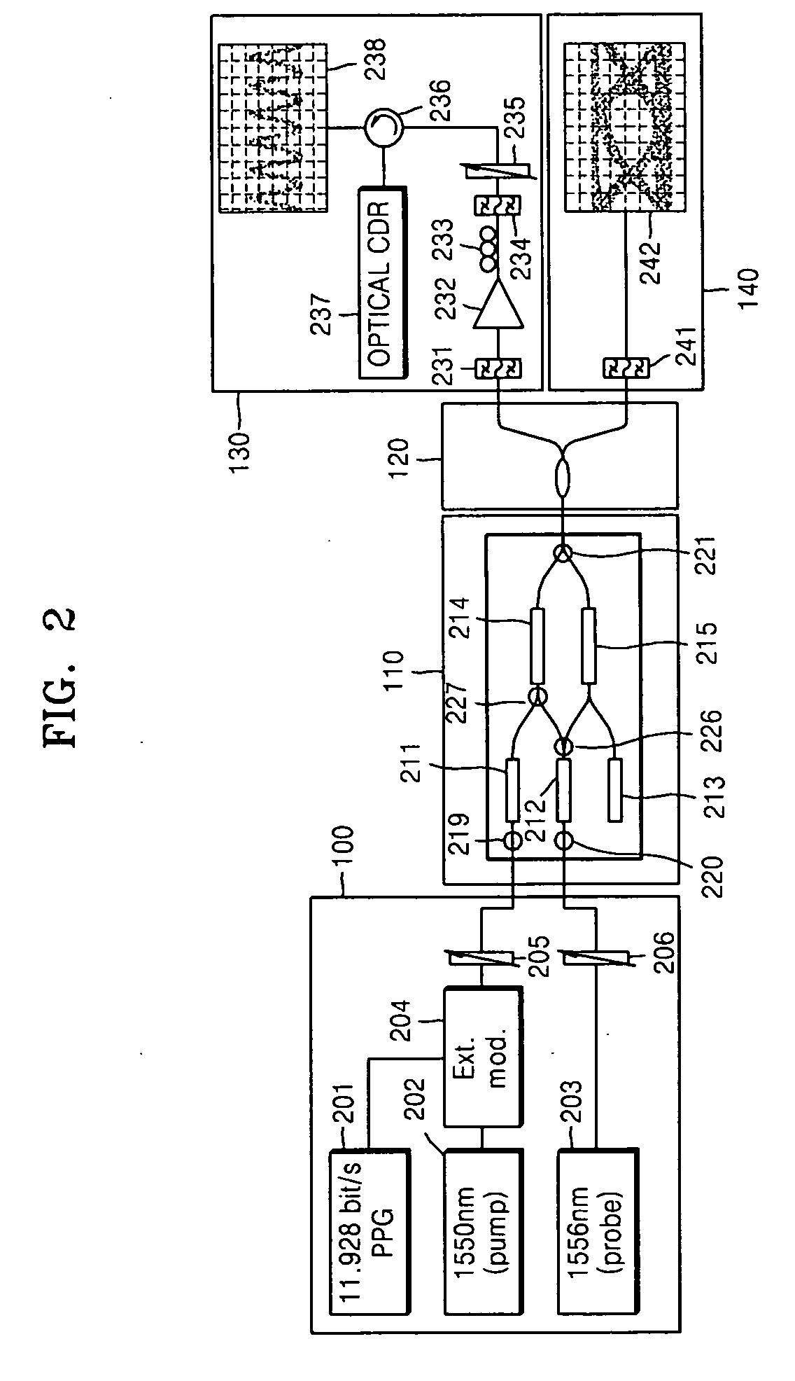 Apparatus and method for wavelength conversion and clock signal extraction using semiconductor optical amplifiers