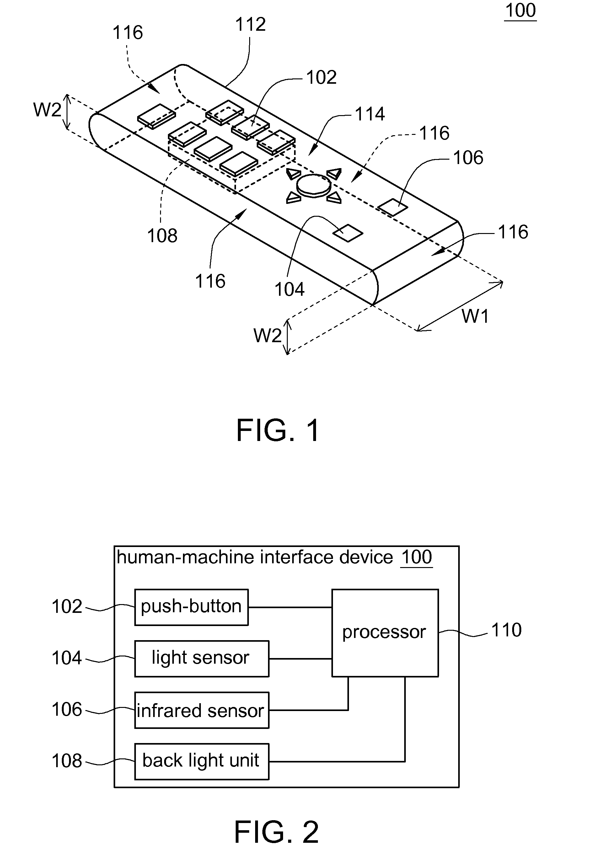 Human machine interface device and activating method for back light unit thereof