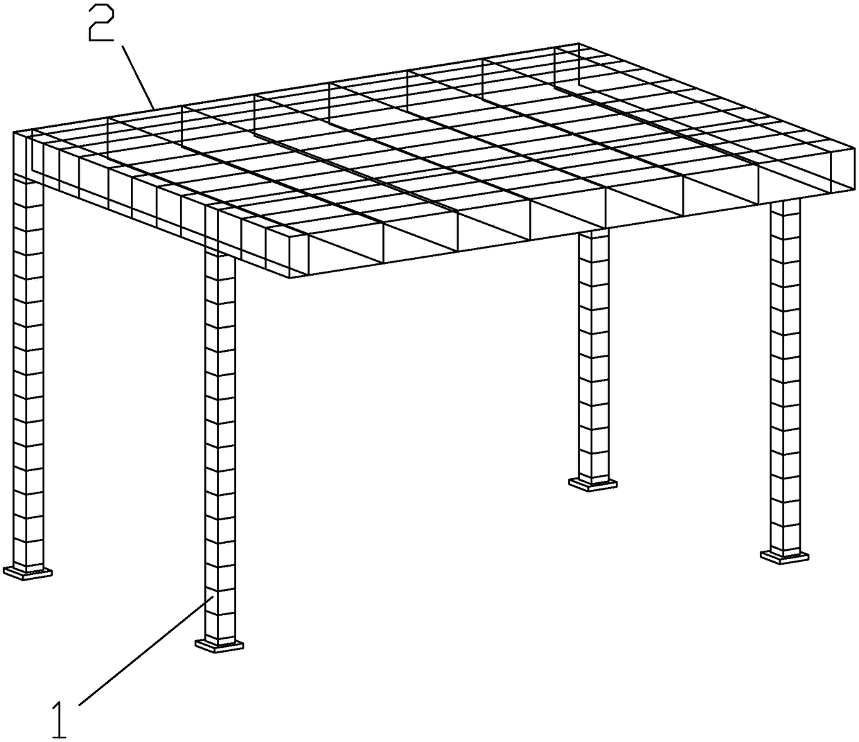 Steel structure roof framework