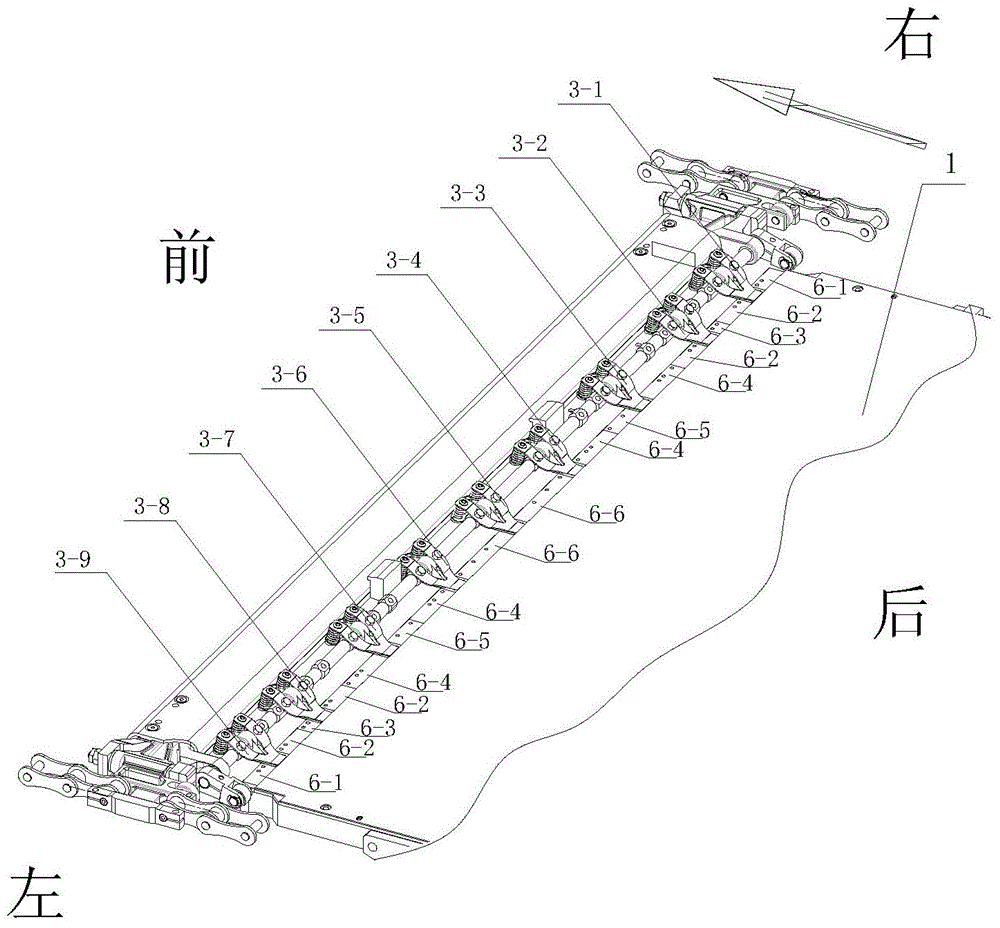 Tooth row cushioning device and working method thereof