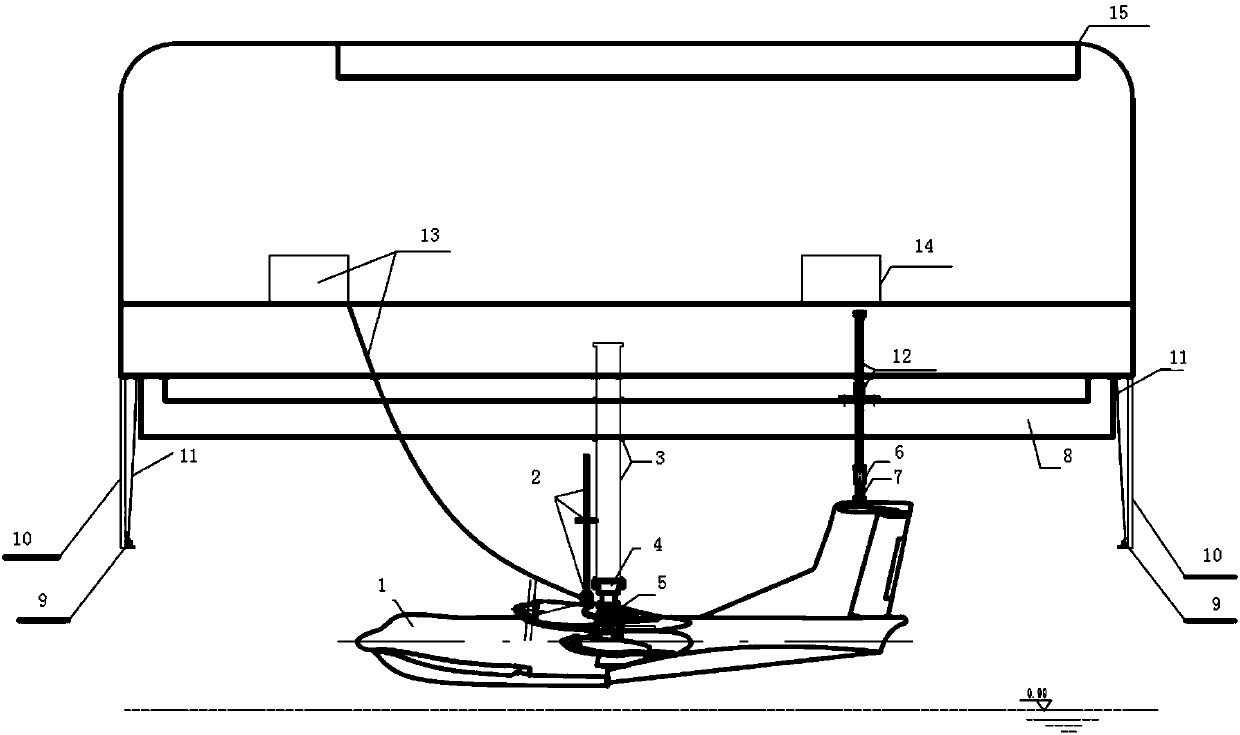 Water surface aircraft wave-collision load water pool test system and method