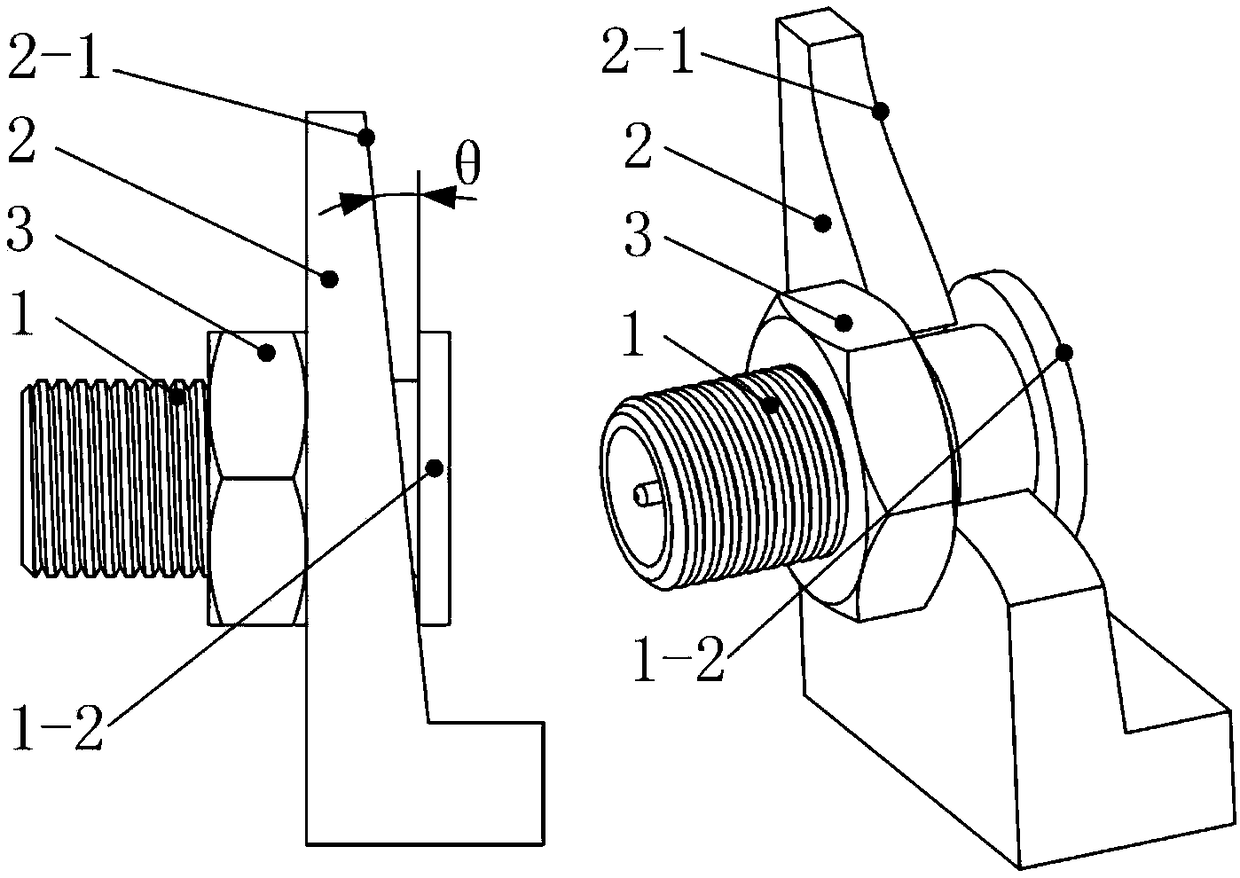 A method for realizing a through-wall joint capable of adapting to the inclination angle of a mounting surface